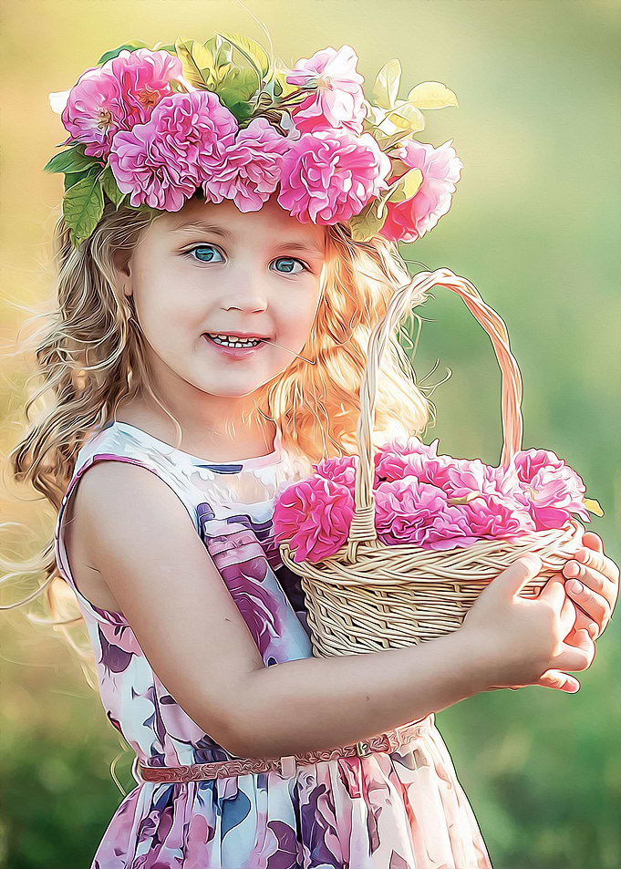 Painting of Flower Girl