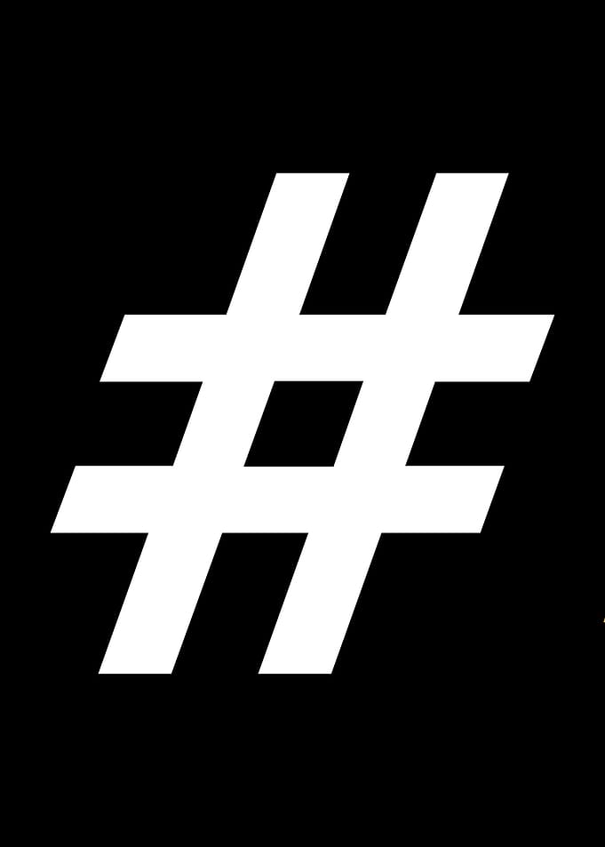 hashtag simple poster