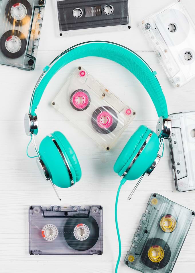 Headphones and cassettes