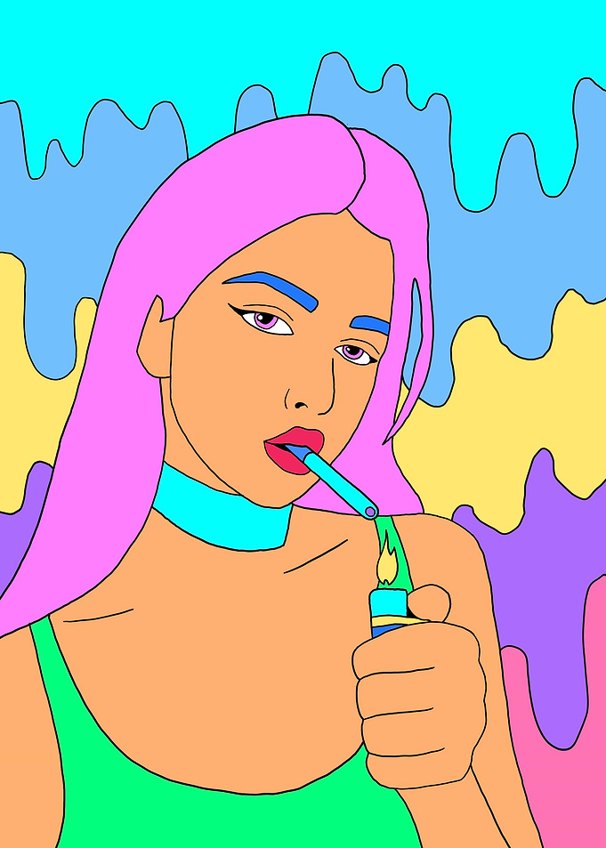 Smoking Egirl BDSM