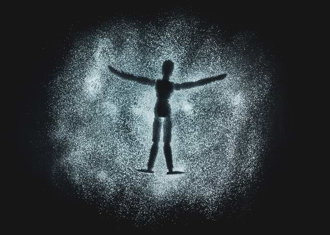 Manikin snow angel