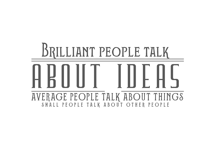 Brilliant people talk