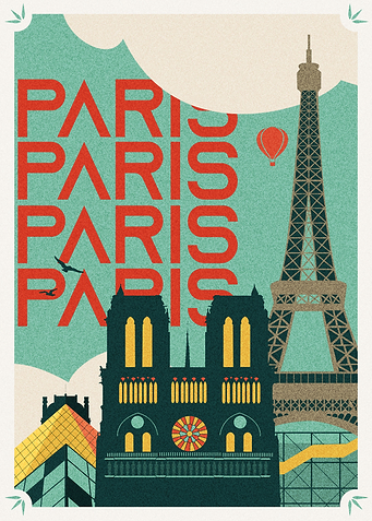 Paris France Illustration