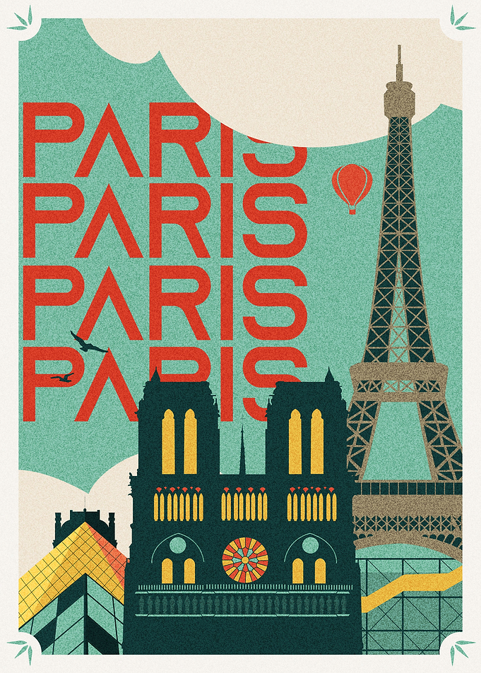 Paris France Illustration