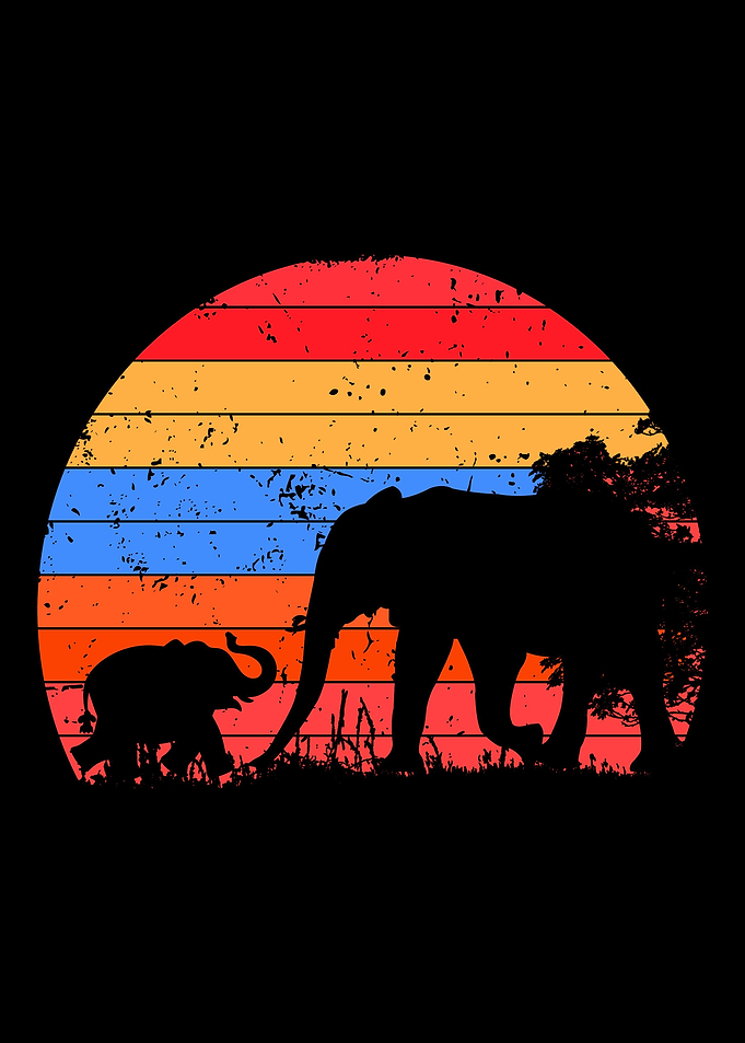 Retro elephant