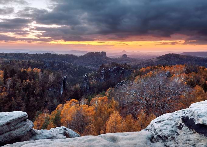 Saxon Switzerland Sunset