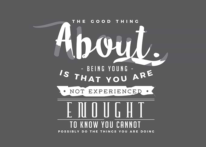 The good thing about being