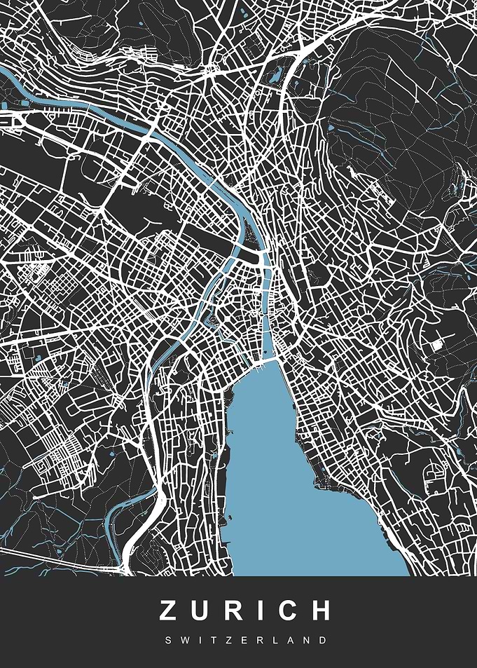 Map Zurich Switzerland