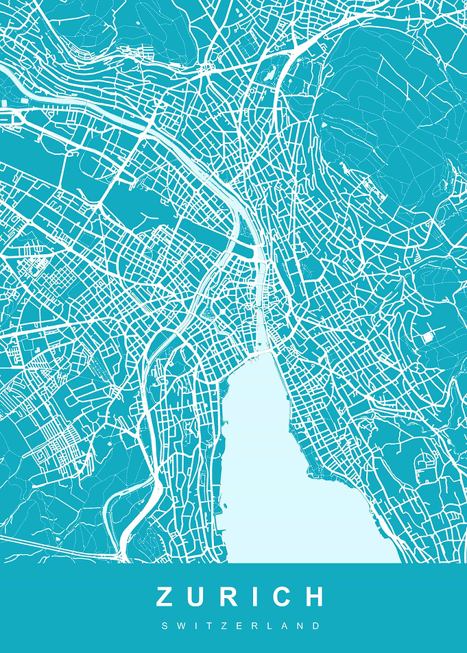 Map Zurich Switzerland