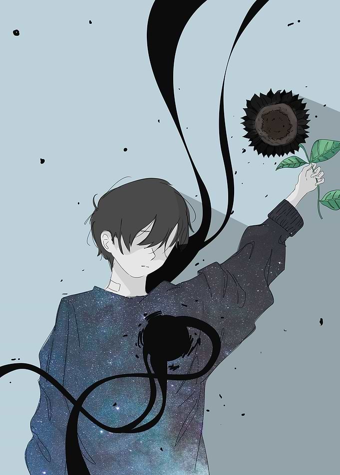 Black sunflower
