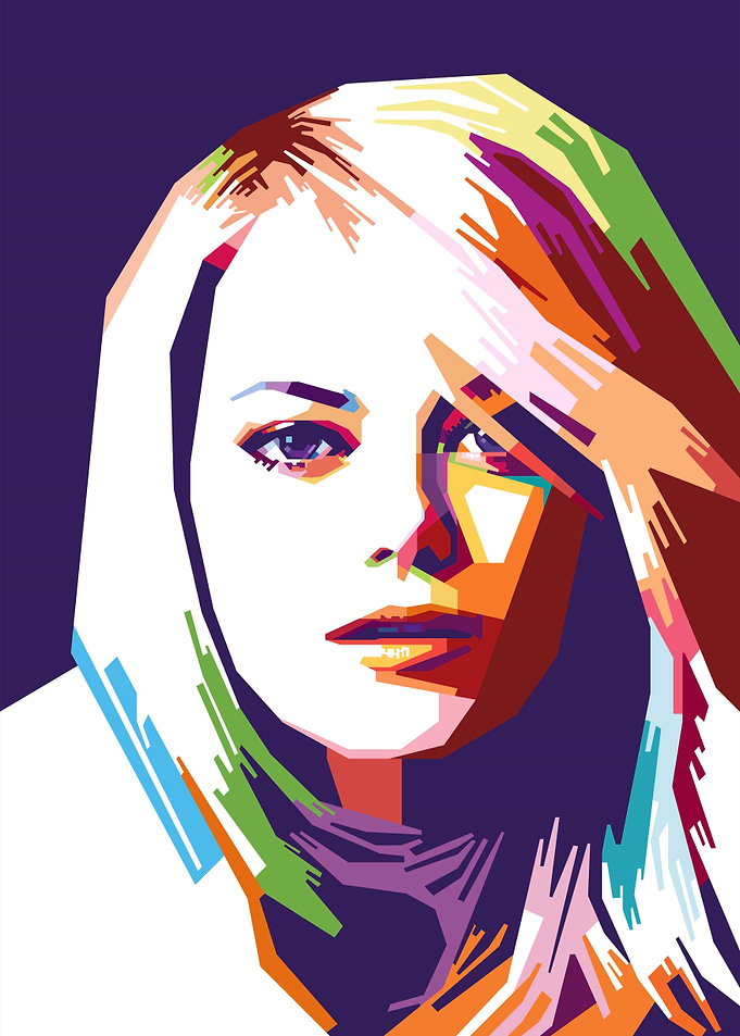 emma stone wpap popart