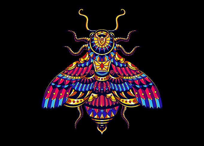 Colorful Bee detailed art