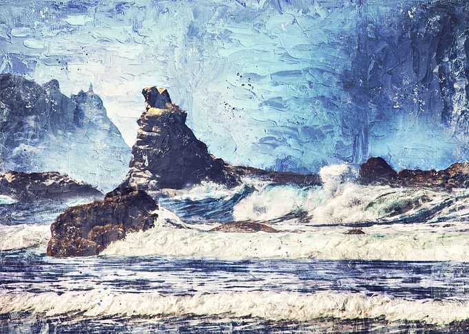 Storm Waves on the Beach