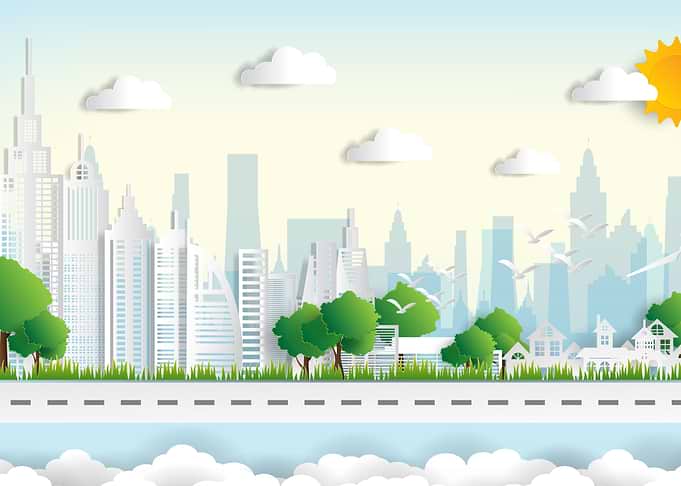 City landscape building