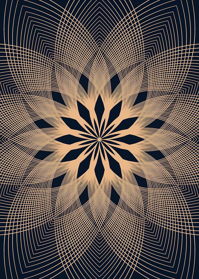 Gold And Black Mandala
