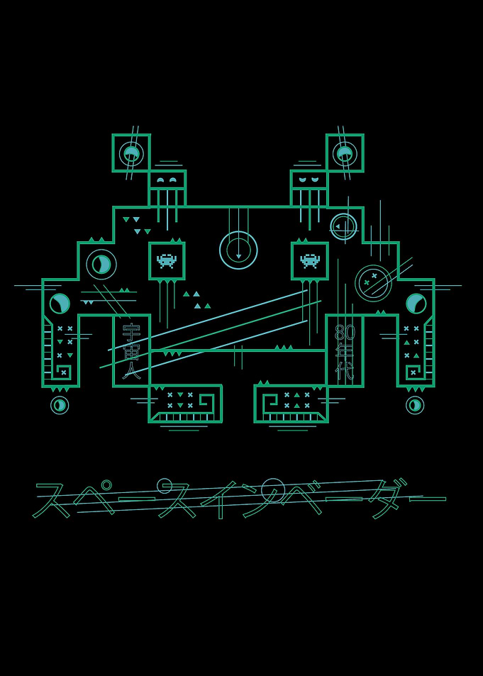 Cyberpunk Space invaders
