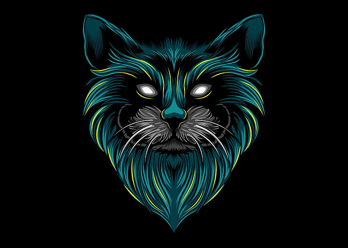 Cat face illustration
