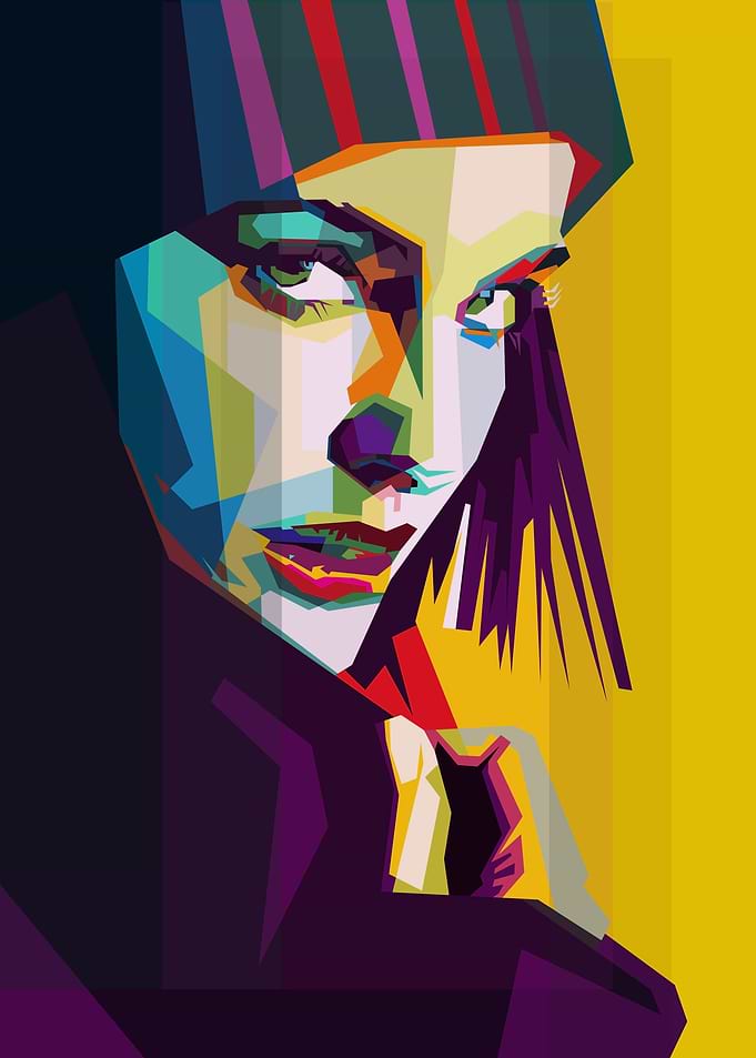 Actress Silhouette Pop Art