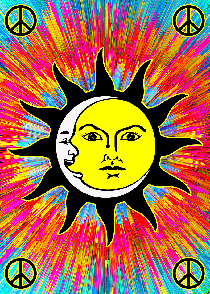 Psychedelic Sun And Moon