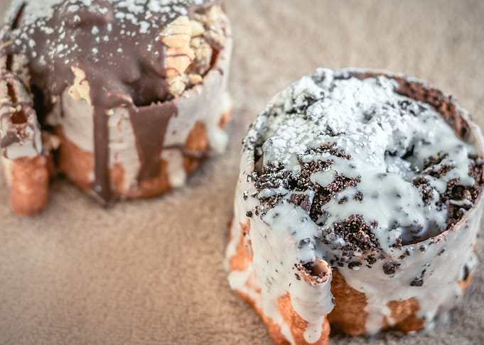 Chocolate pastry swirls