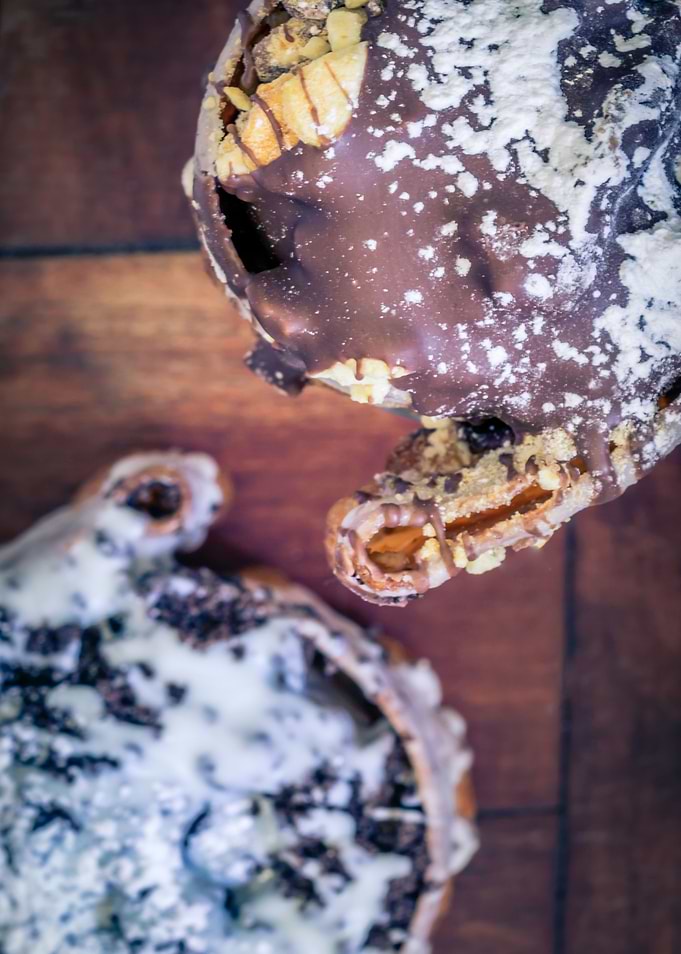 Chocolate pastry swirls