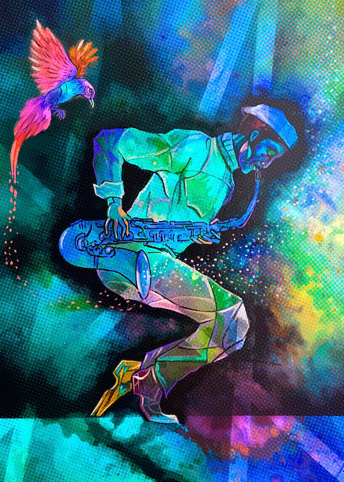 Jazz sax moment