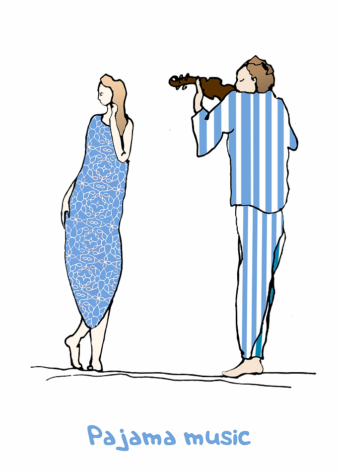 Violinist in pajamas