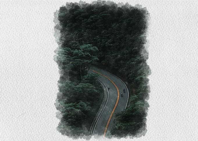 Forest watercolor