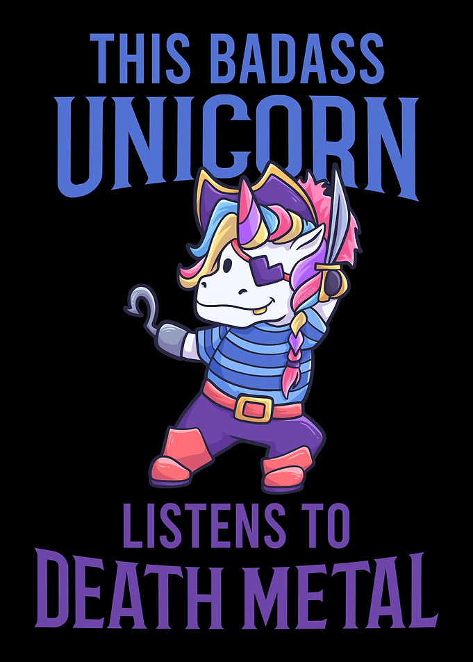 Death Metal Unicorn Pirate
