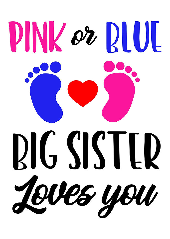 Pink or blue big sister