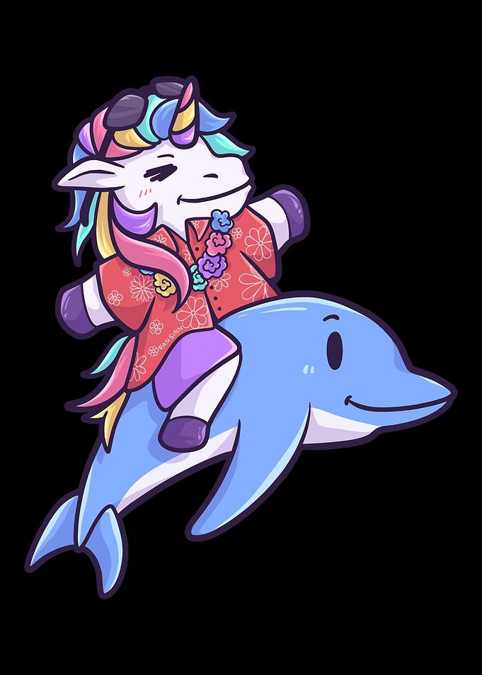 Hawaii Unicorn Dolphin Hol