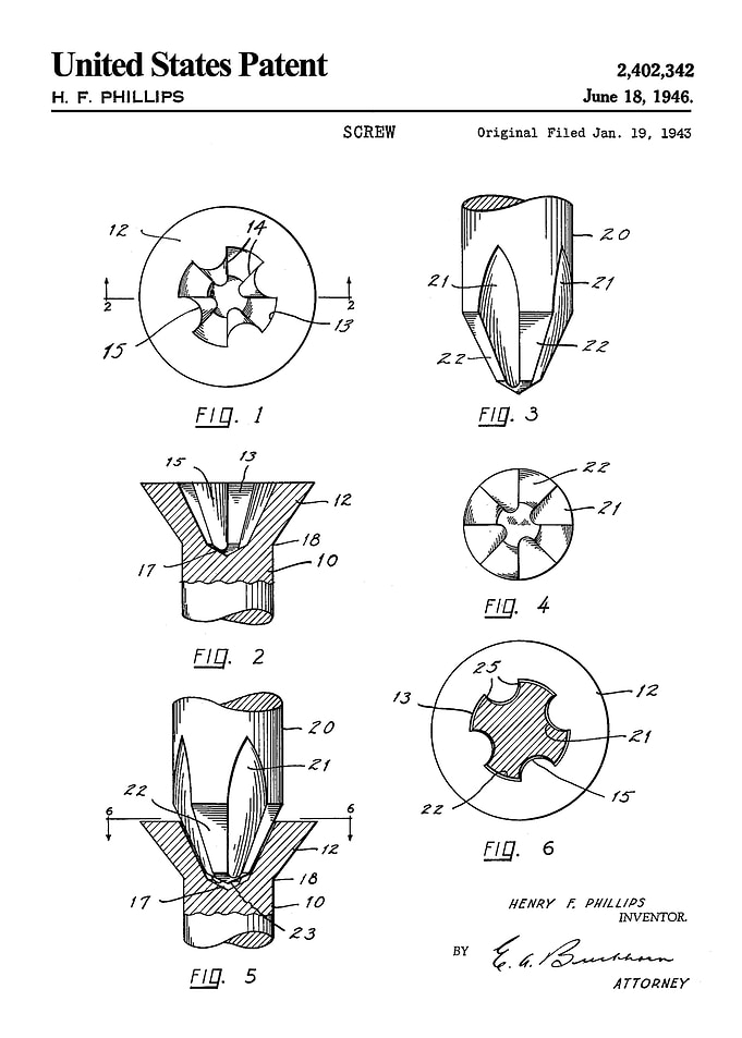 1946 screw patent