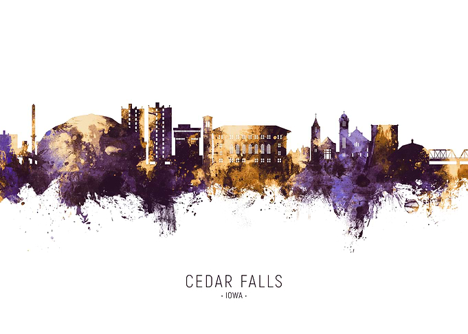 Cedar Falls Skyline Iowa