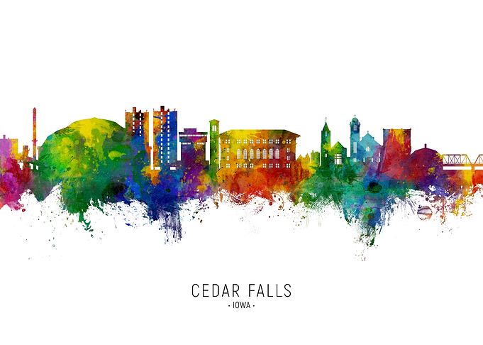Cedar Falls Skyline Iowa