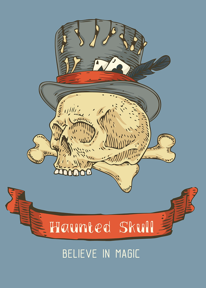 Funny Skull in hat