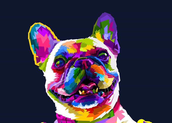 Colorful pug