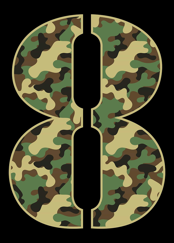 8th Birthday Gift Camo