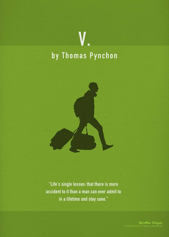 V Thomas Pynchon Book Art