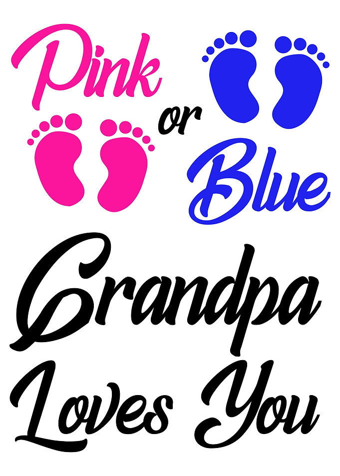 pink or blue grandpa to be