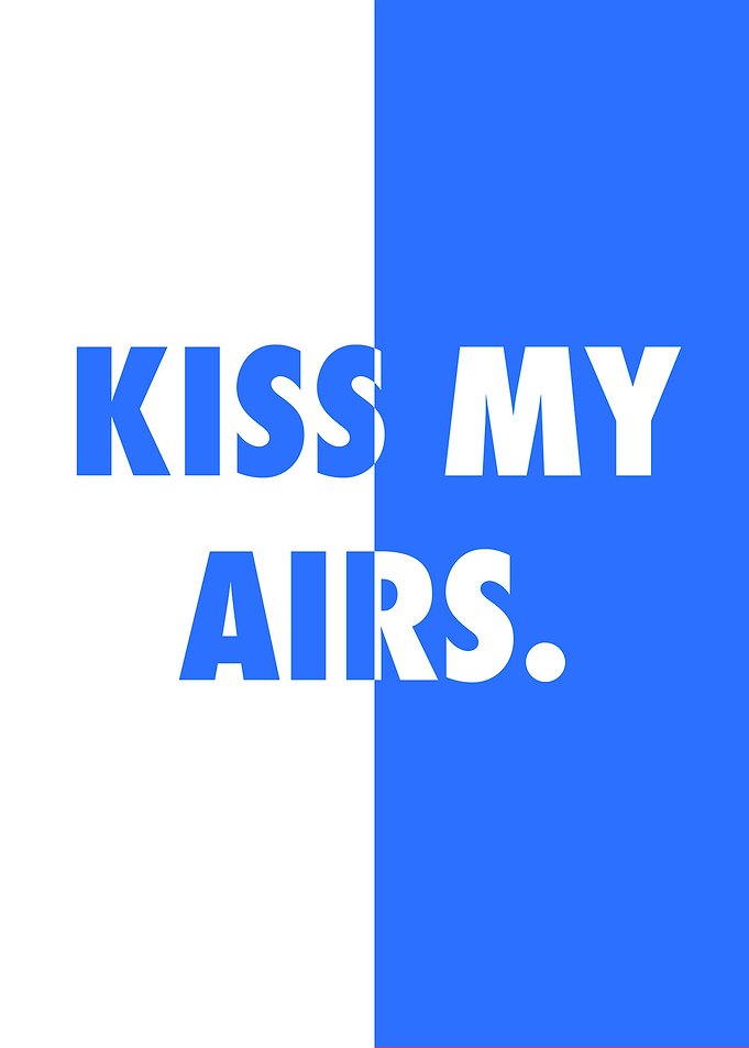 White Blue Kiss My Airs