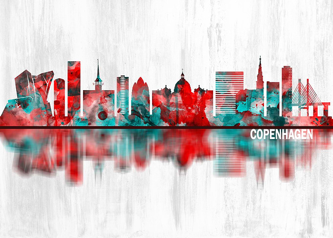 Copenhagen Denmark Skyline