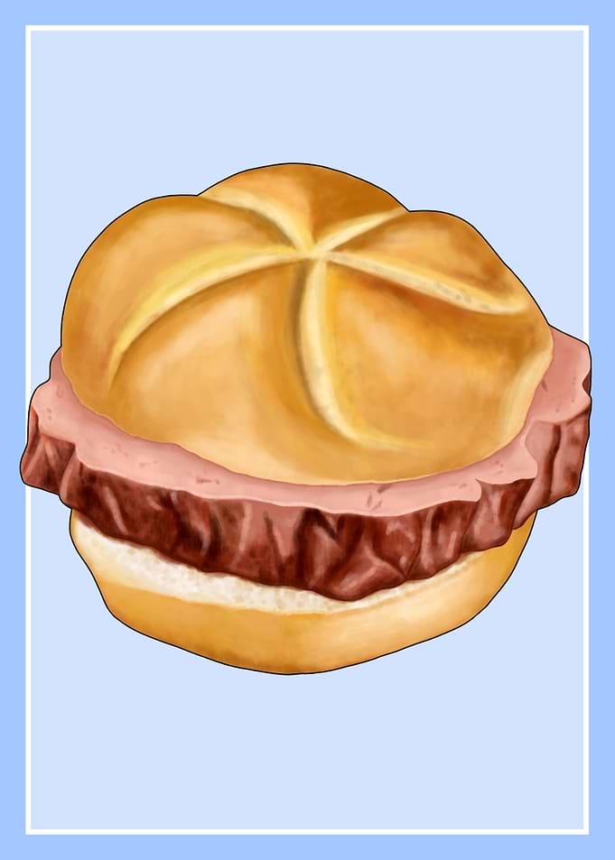 Meat loaf bread roll