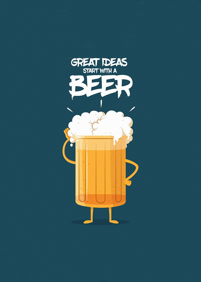 beer for cafe poster