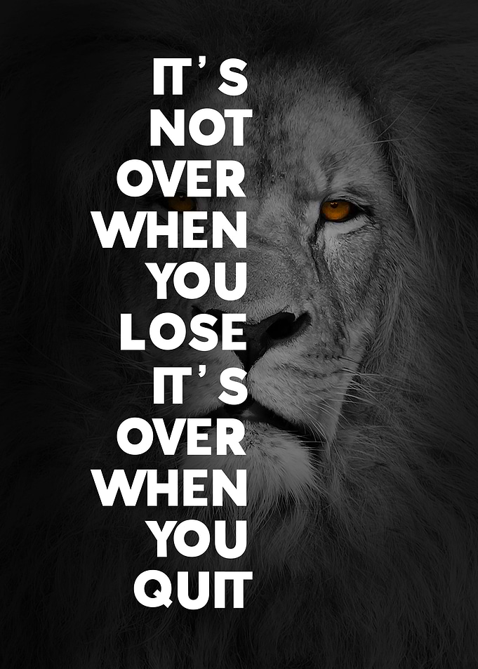 Lion motivational artwork