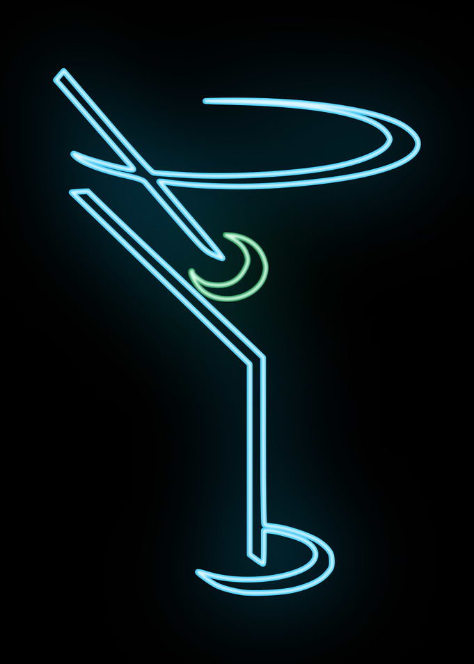 Modern Martini Neon Sign