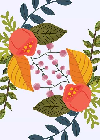 colorful minimalist flower