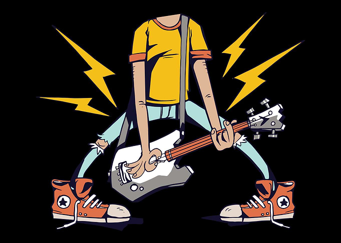 Illustration guitarist
