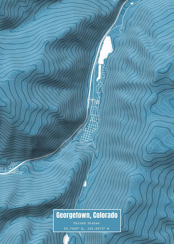 Georgetown CO Map Blue