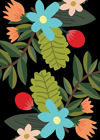 colorful minimalist flower