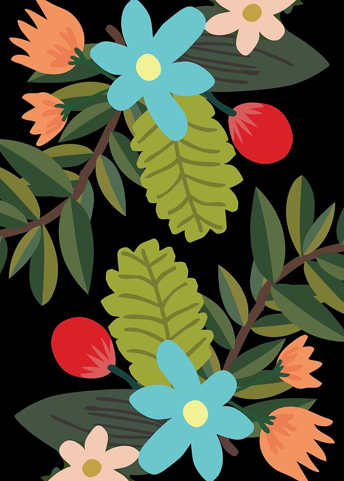 colorful minimalist flower